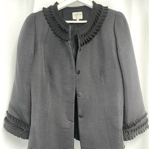 Armani Collezioni Blazer Jacket w/ Ruffled Detail